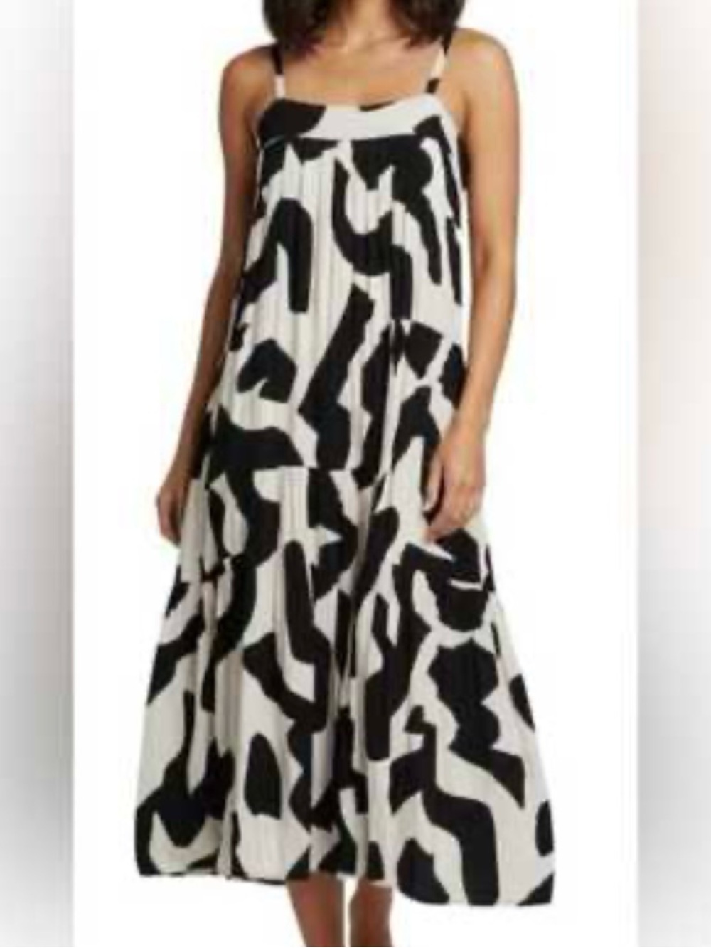 Anthropologie Abel the Label Diego Smock Midi Dress NWT Boho Tiered Pockets
